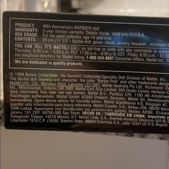BARBIE!!!! The 40th Anniversary Barbie! - Picture 9 of 10